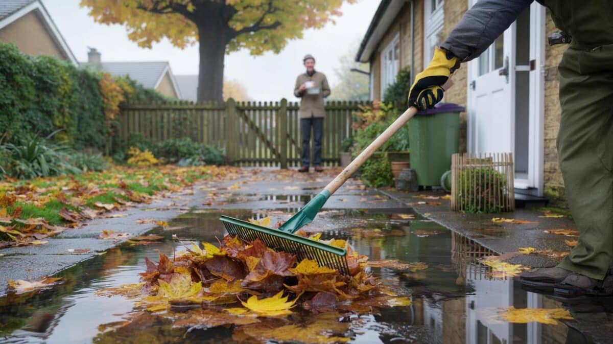 Who’s responsible for clearing my neighbour’s fallen leaves in my garden?